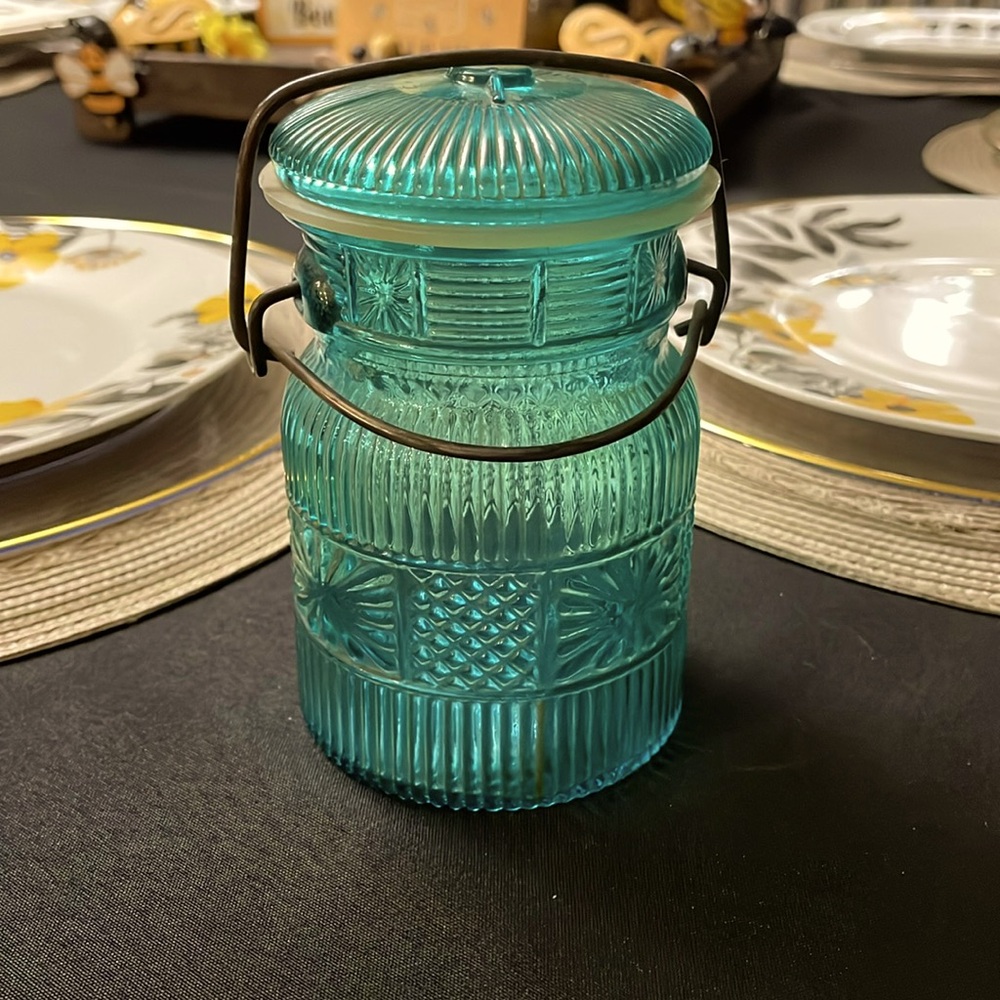 Vtg Avon Peach Mason Jar